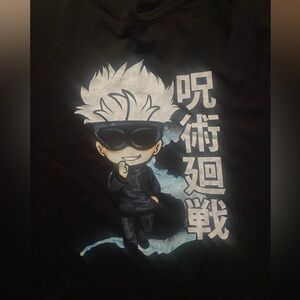 Jujutsu Kaisen Chibi Satoru Gojo Wash black graphic t-shirt size M